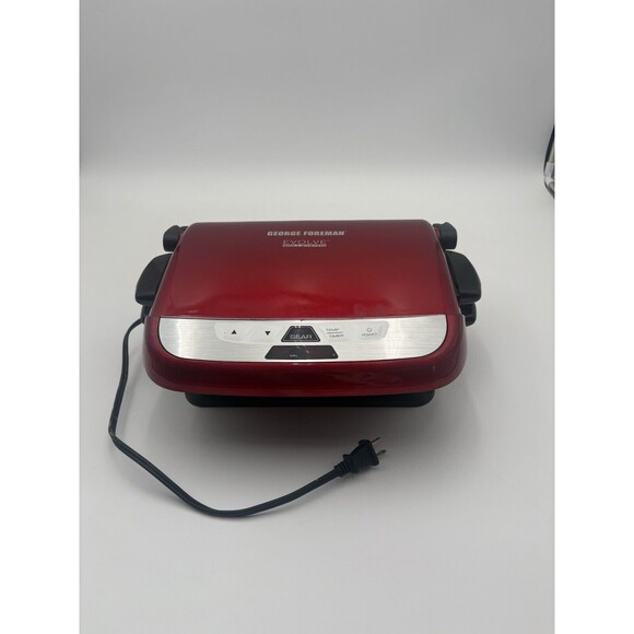 (691) George Foreman EVOLVE Grill System GRP4800R Ceramic Plates Included Tested - Picture 5 of 8